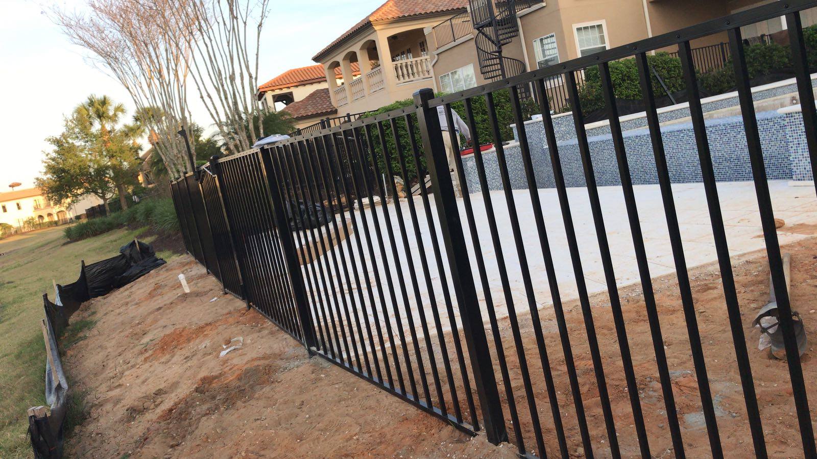 Aluminum fence project by Fence Warehouse and Supply